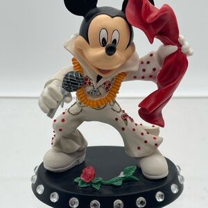 Mickey Mouse Jumpsuit Salute Elvis Tribute Figurine Hamilton Collection Disney